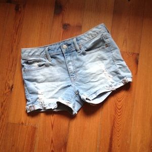 Blue Jean shorts with a little distress